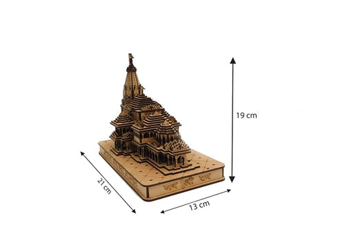 Ram Mandir Ayodhya 3D Wood Temple for Home